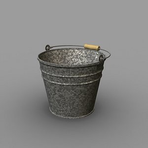galvanized bucket 3d model