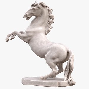 Horse Rearing Statue model