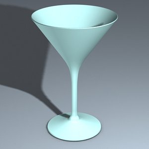 martini glass 3d model