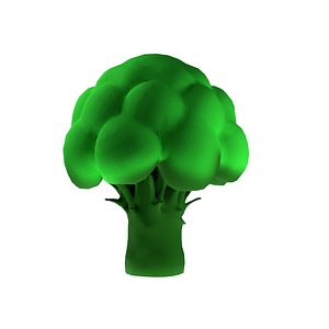 Cartoon Broccoli v1 3D