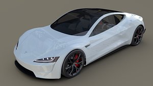tesla roadster 2020 interior 3D model