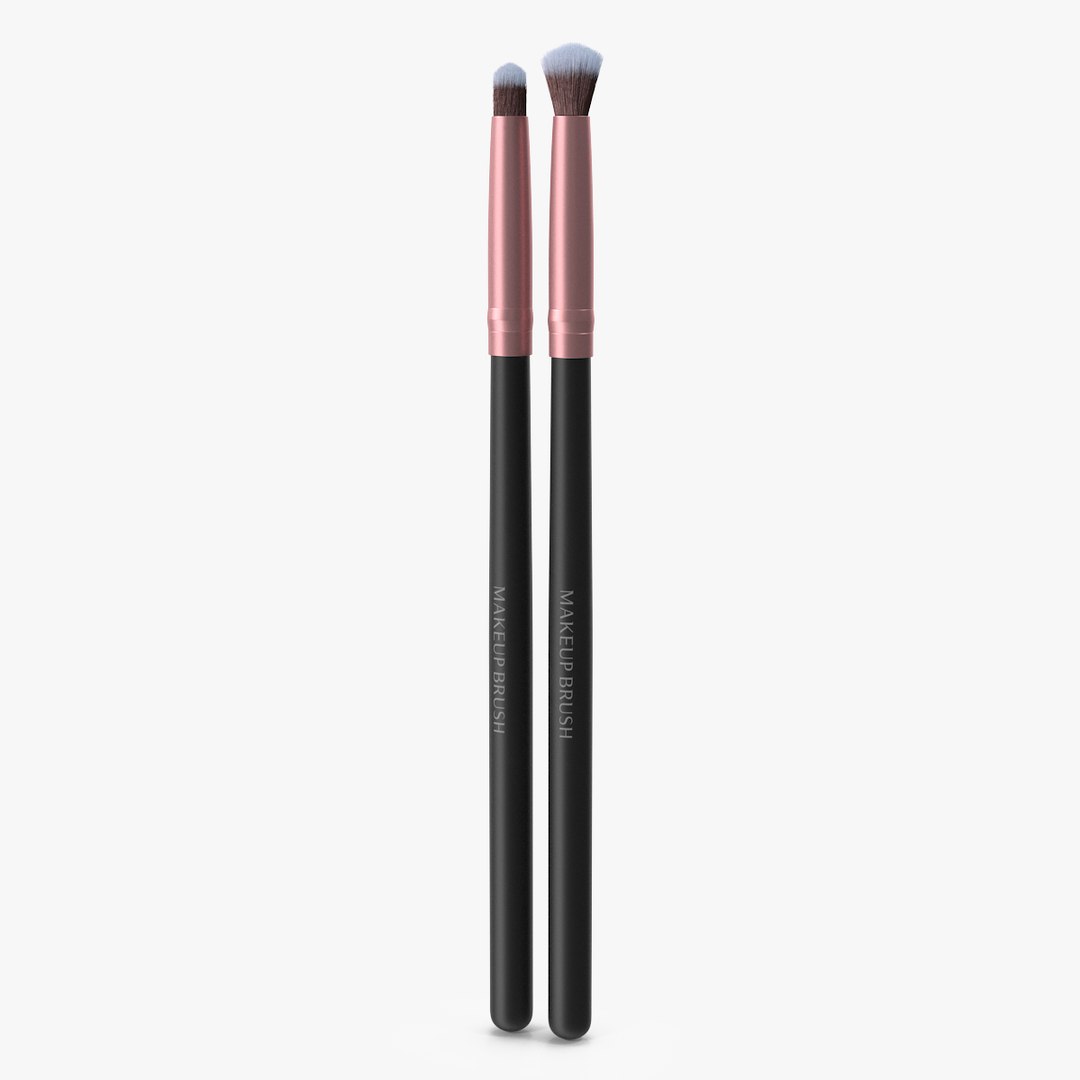 Angled Eyeshadow and Detail Brush Fur 3D model preview