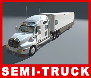 semi truck 3d model