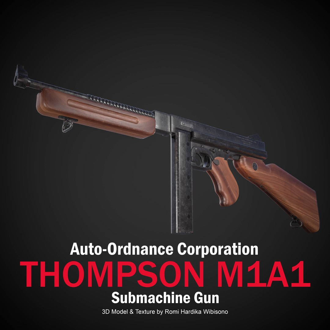 Thompson M1a1 3D - TurboSquid 1572540