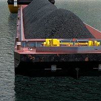 Hopper Barge with Coal