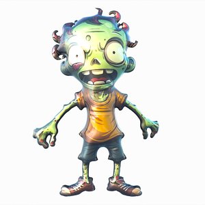Zombie shaped foil balloon 001 3D