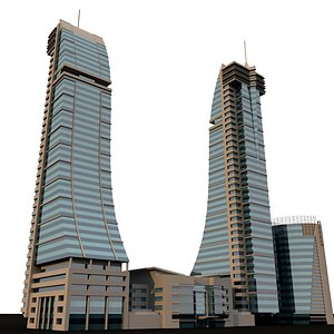 bahrain financial harbour 3d model