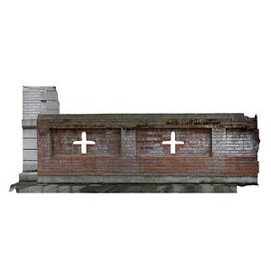 Brick Fence 3D model