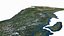 Cascadia - Western America terrain map