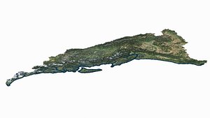 Cascadia - Western America terrain map