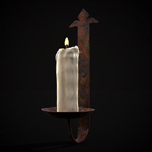 Rusting Single Wall Candle Holder