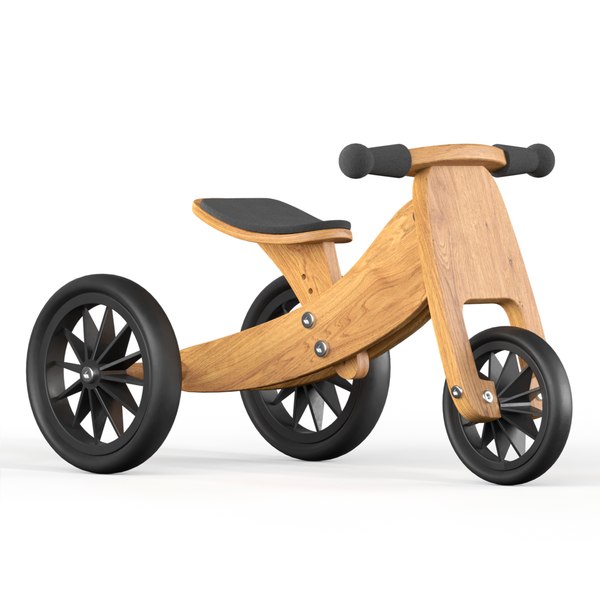 3D Childrens Balance Bike made of wood TurboSquid 1930665