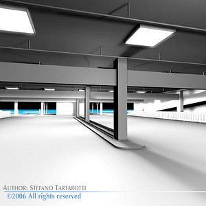 3d car parking building model