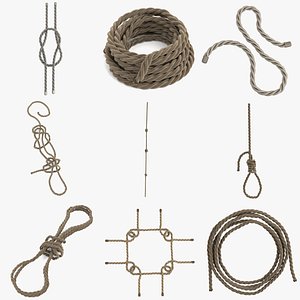 rope knots rigs 3d model