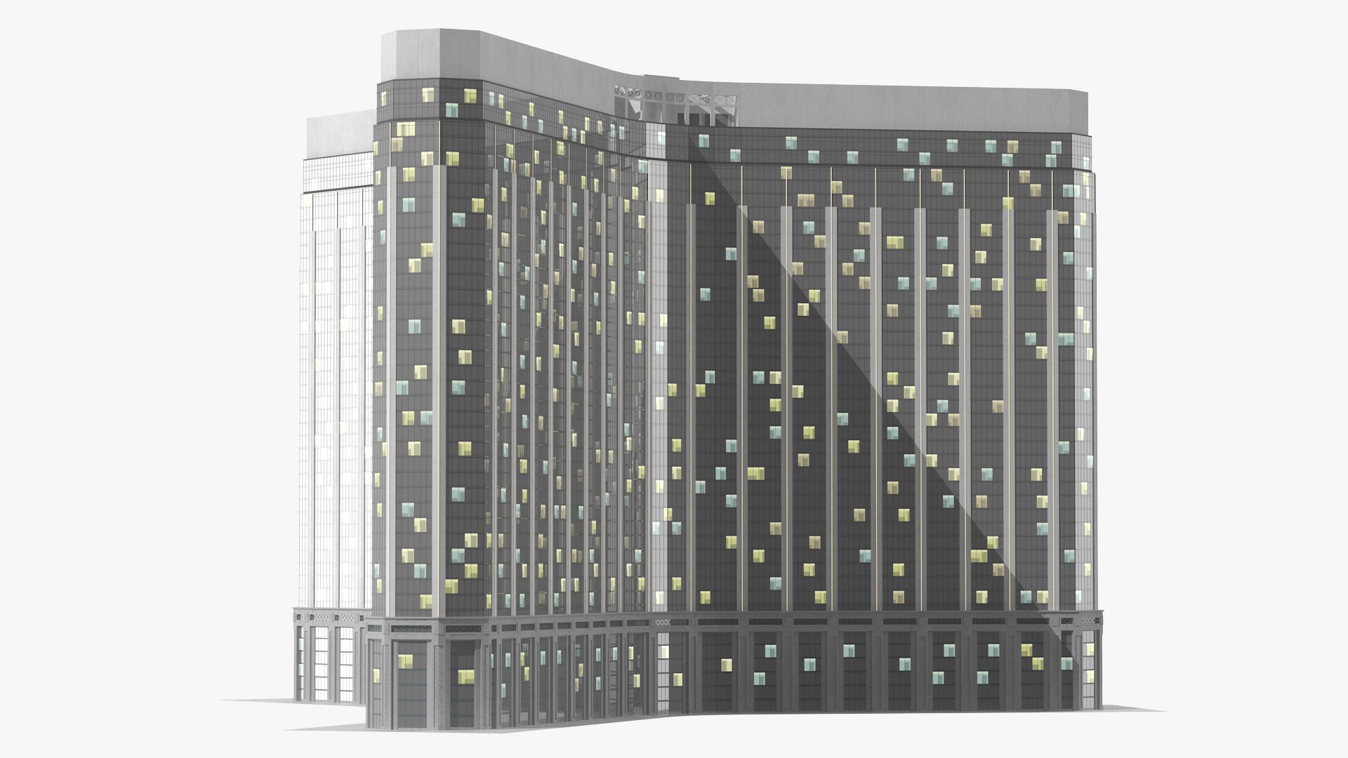 Luxury Casino Night Glow 3D model preview