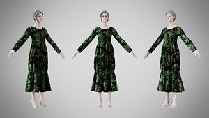 Dress 25 Emerald Whisper Velvet