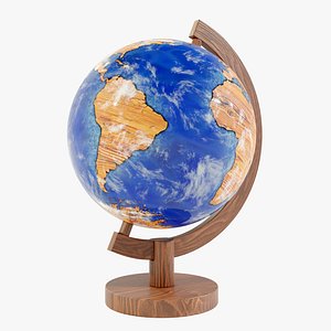 3D Epoxy Resin and Wood Globe