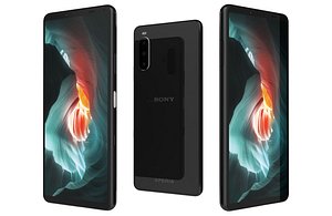 3D model Sony Xperia 10 III Black Low Poly