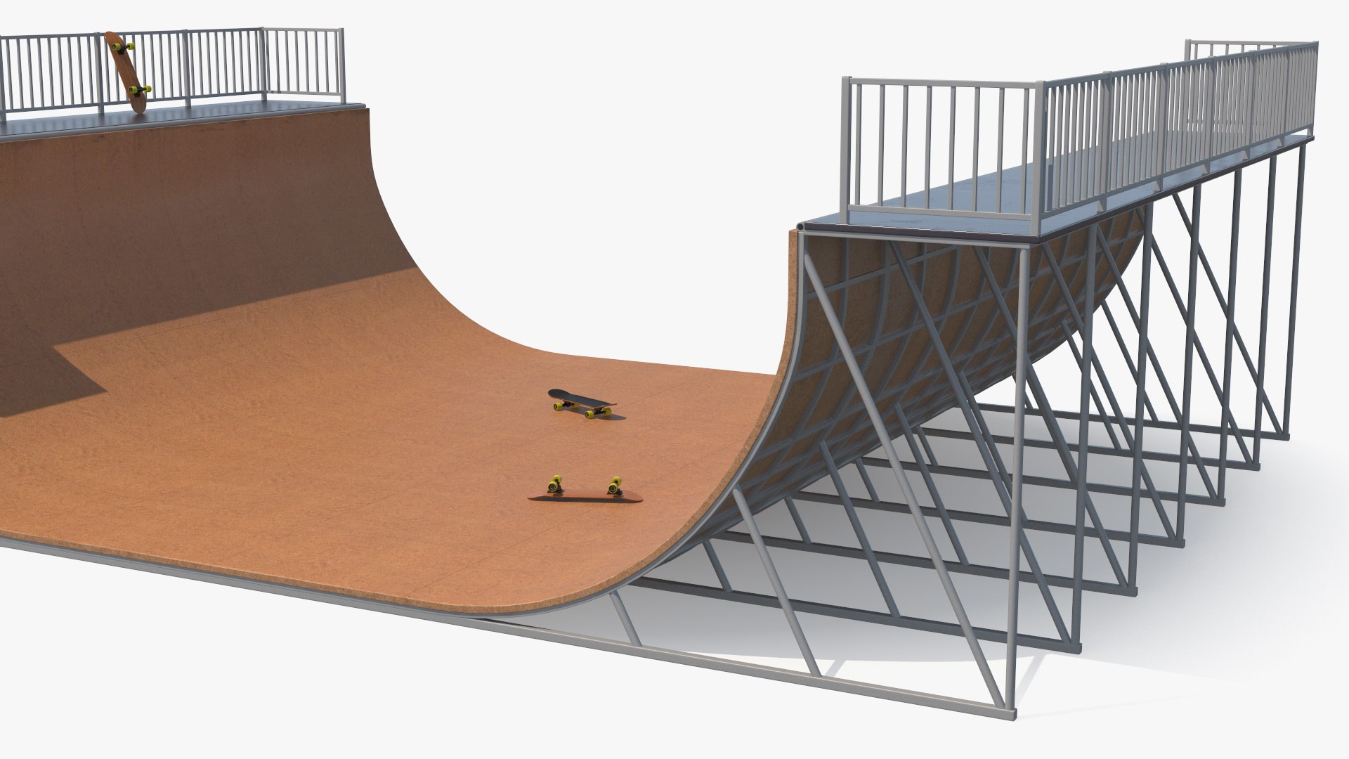 3D Vert Ramp And Classic Skateboard - TurboSquid 2317689