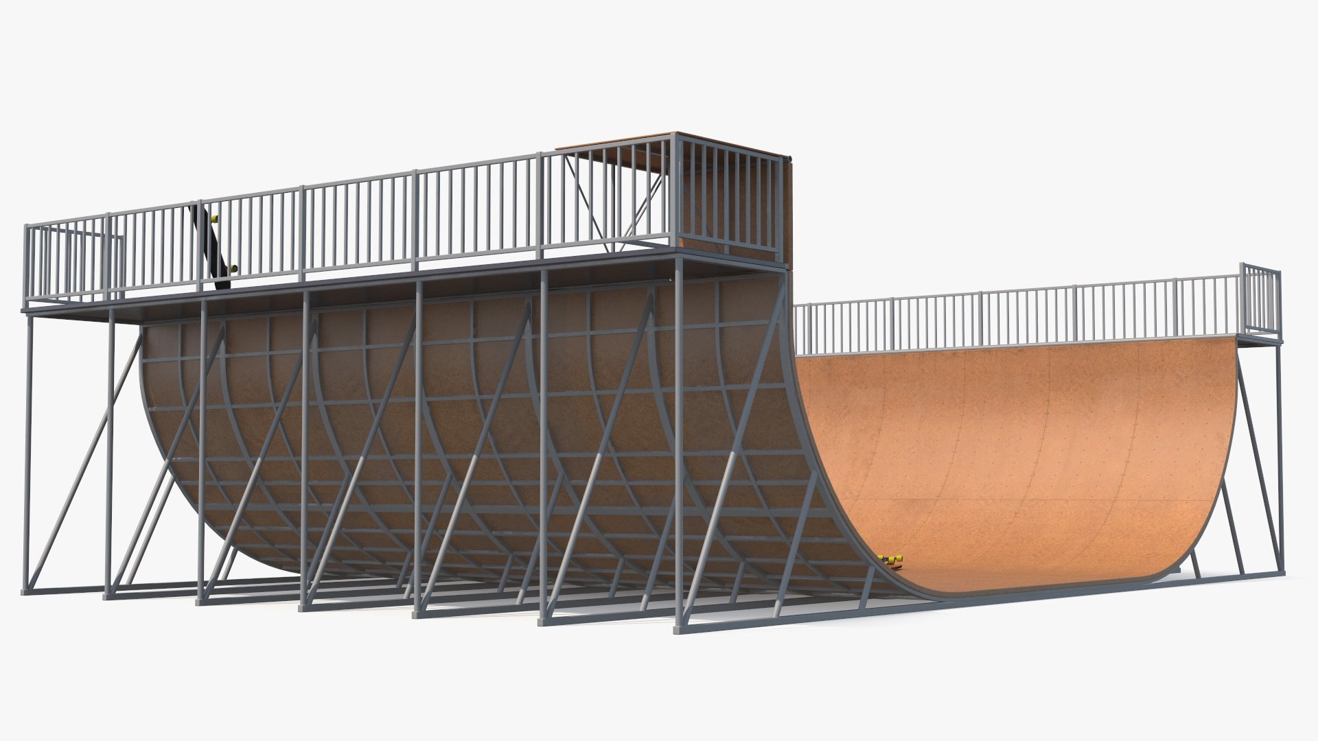 3D Vert Ramp And Classic Skateboard - TurboSquid 2317689