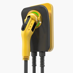 Electric Car Charging Plug Generic 3D Model
