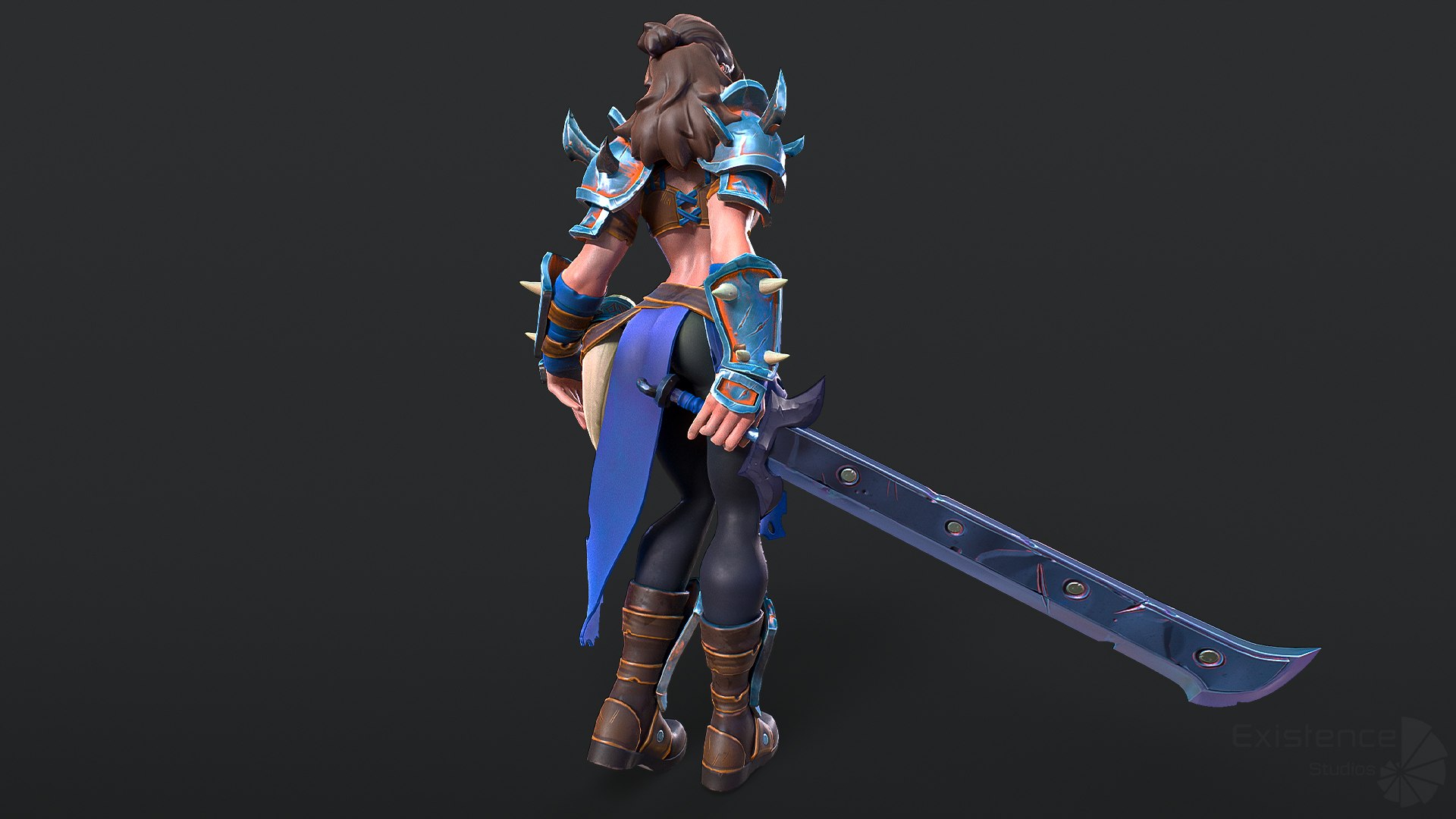 3D Stylized Warrior 05 - Female Hero Fantasy Characters - Medieval ...