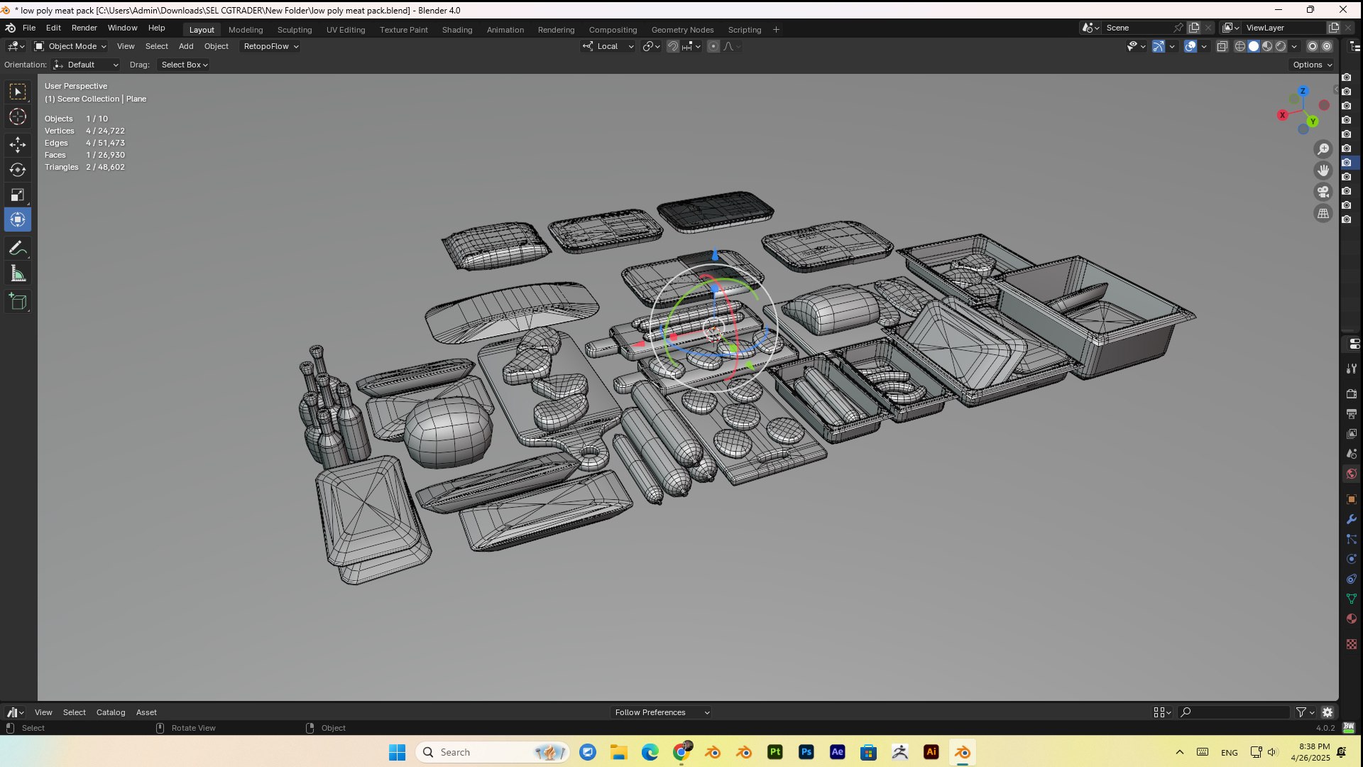 Meat Pack PBR 4k Low-poly 3D Model - TurboSquid 2398744