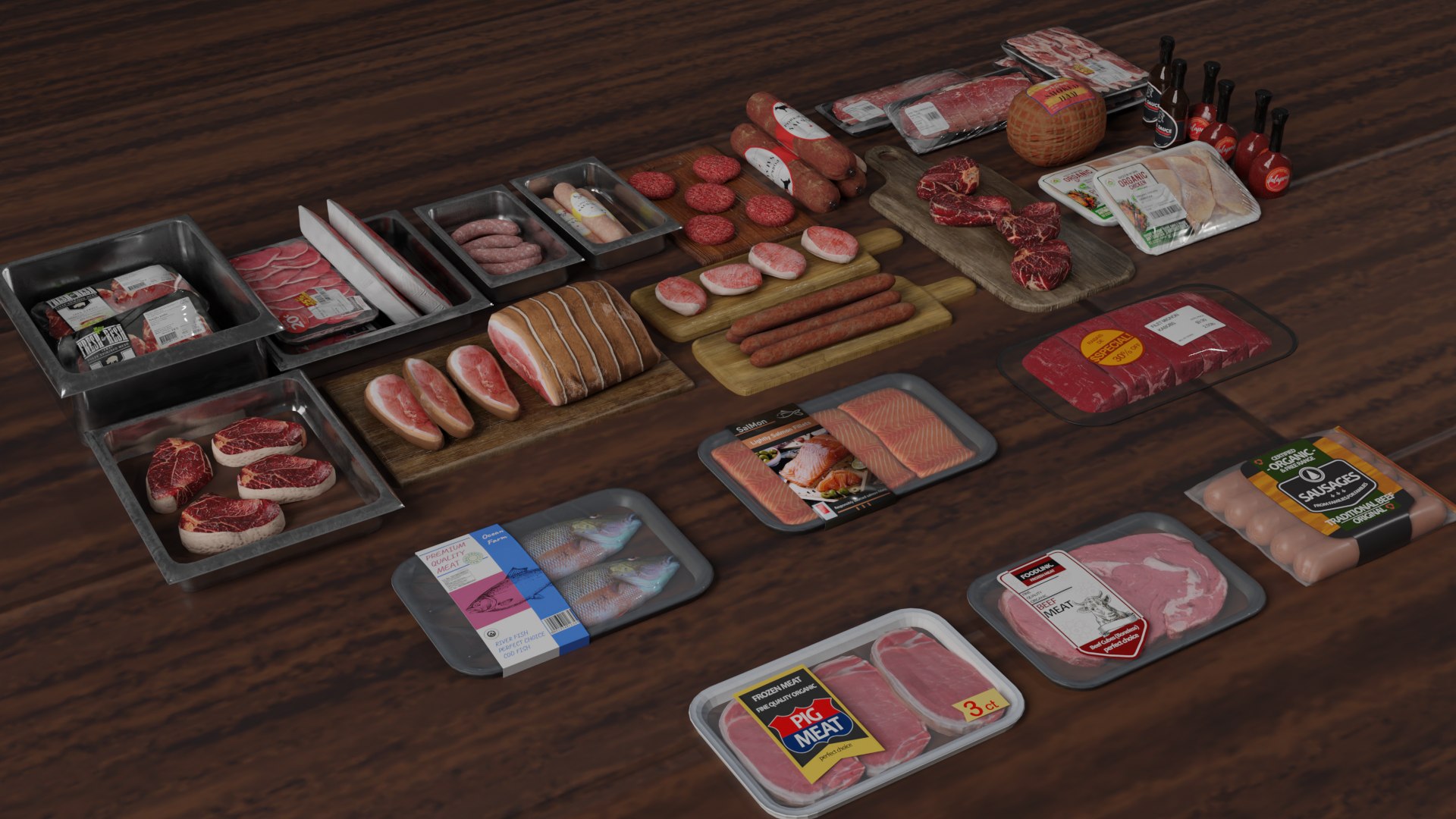 Meat Pack PBR 4k Low-poly 3D Model - TurboSquid 2398744