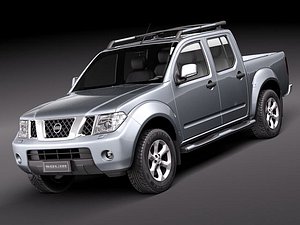 nissan navara 2010 pickup 3d model