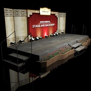 Chinese Shanghai Theme Stage and Backdrop
