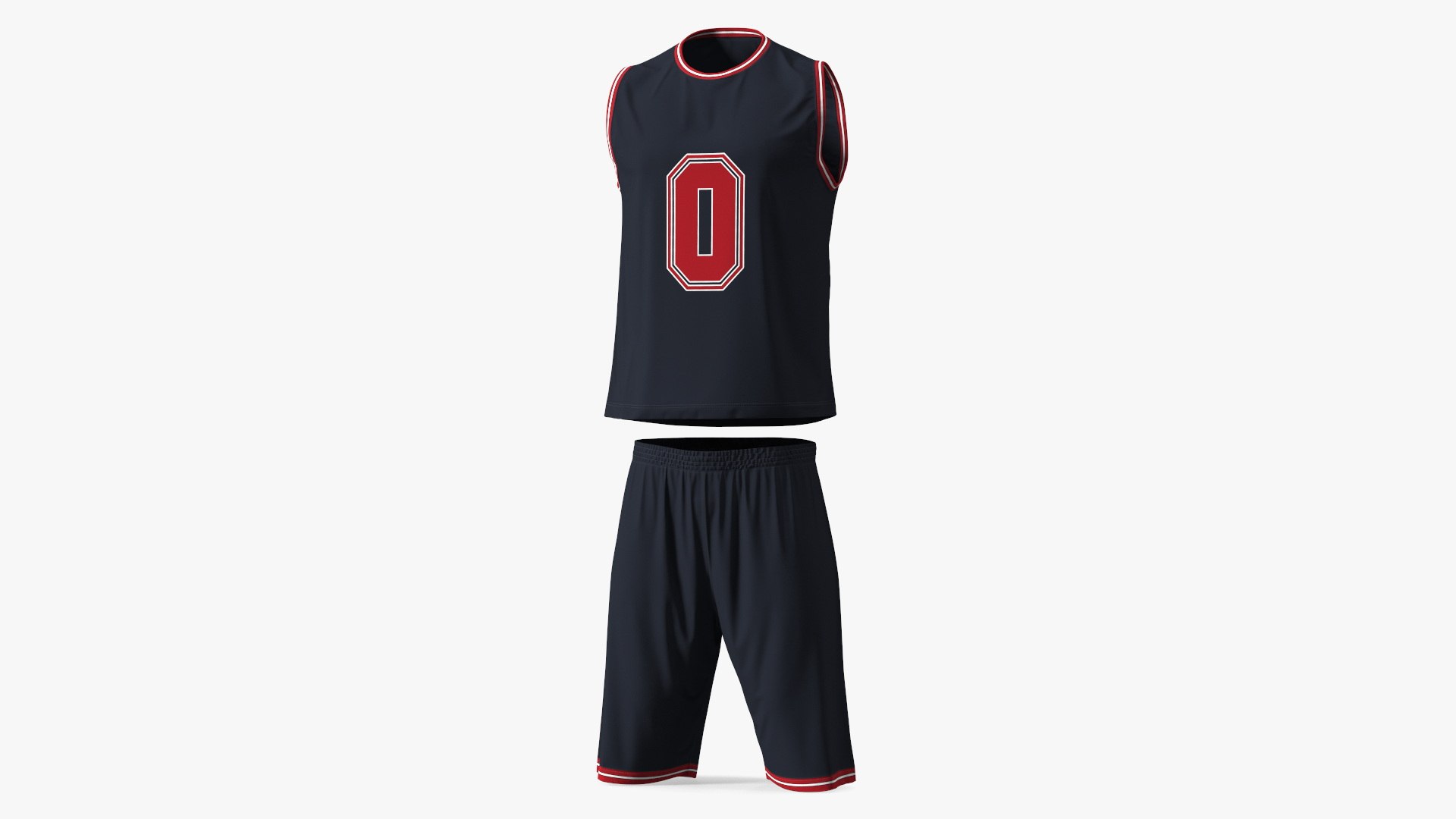 Basketball Jersey and Shorts Apparel 3D model preview