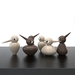 birds wood 3d max