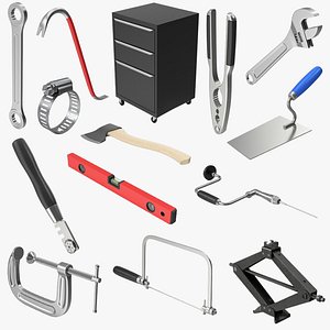 3D Hand Tool Models Collection model
