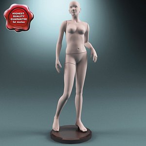 3d model female mannequin v6