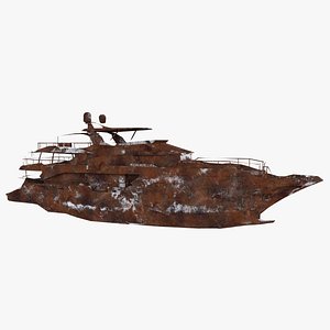 3D Shredded Scrap Yacht