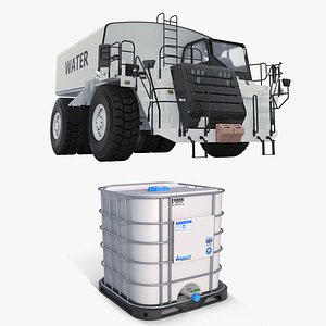 Water Truck and Tank 3D model
