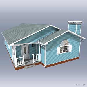 c4d house interior 3 bedrooms