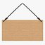 3D hanging wooden sign model
