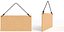 3D hanging wooden sign model