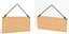 3D hanging wooden sign model