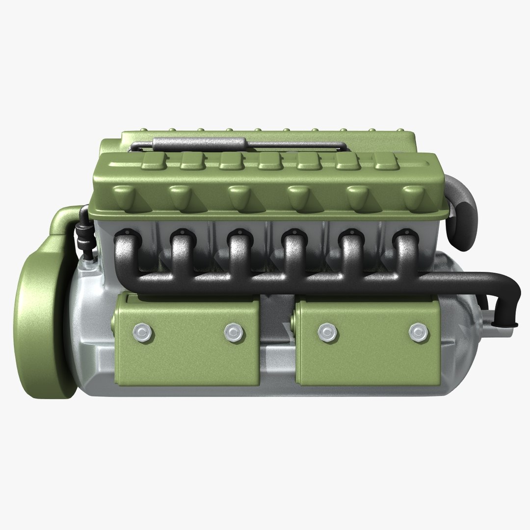 Abstract V12 Engine 3d Obj