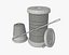 Thread needle button thimble coil