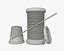 Thread needle button thimble coil