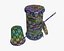Thread needle button thimble coil