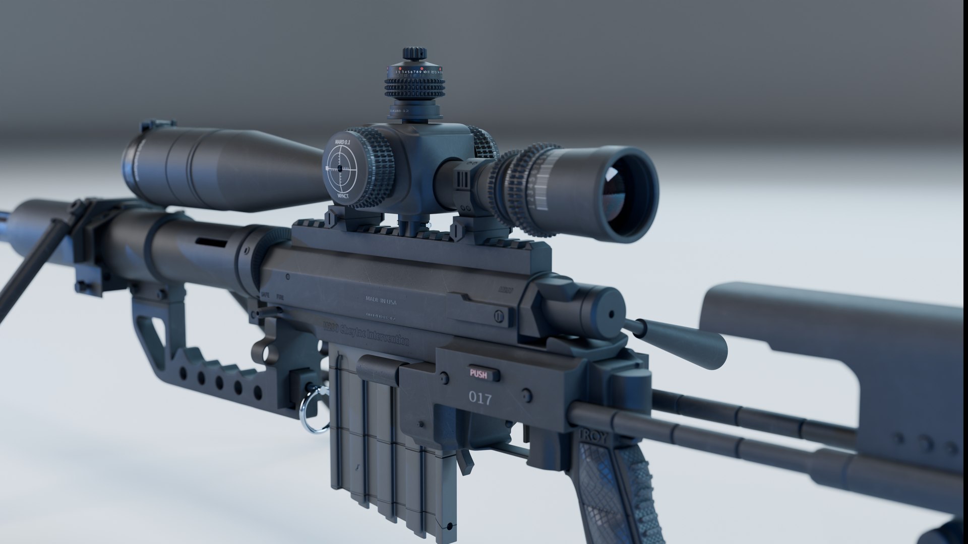 3D M200 Cheytac Intervention Sniper Rifle - TurboSquid 2283204