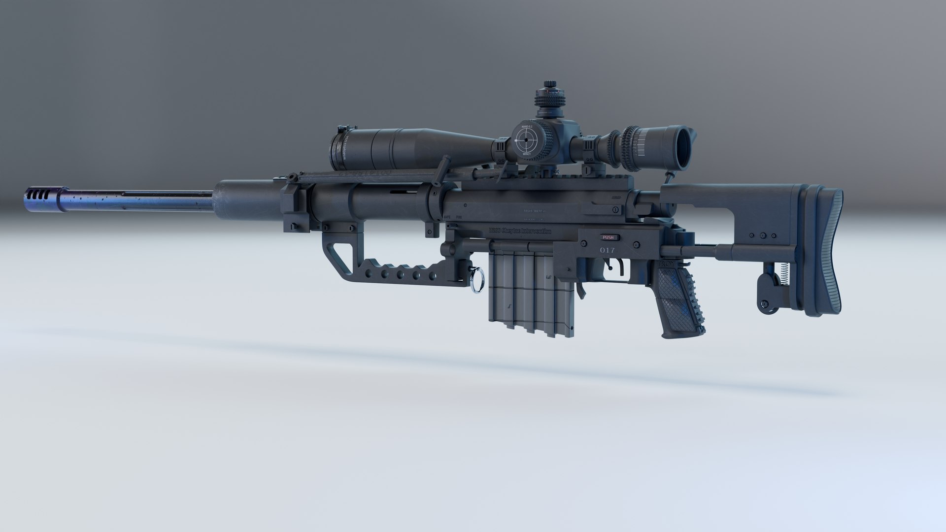 3D M200 Cheytac Intervention Sniper Rifle - TurboSquid 2283204