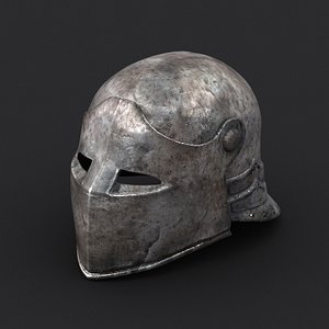 medieval helmet 01 3d model