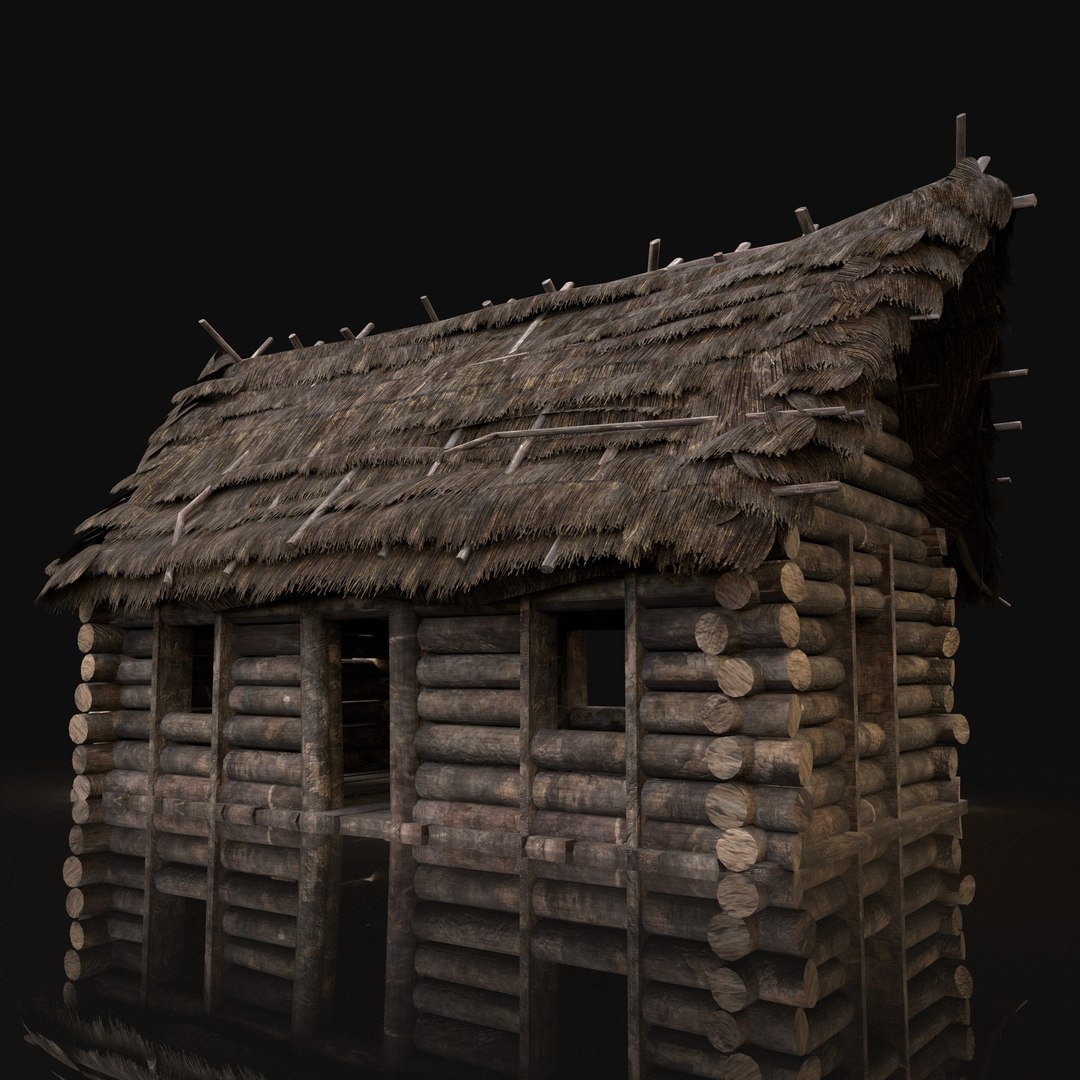 3D Gen Aaa Thatched Log - TurboSquid 1505701