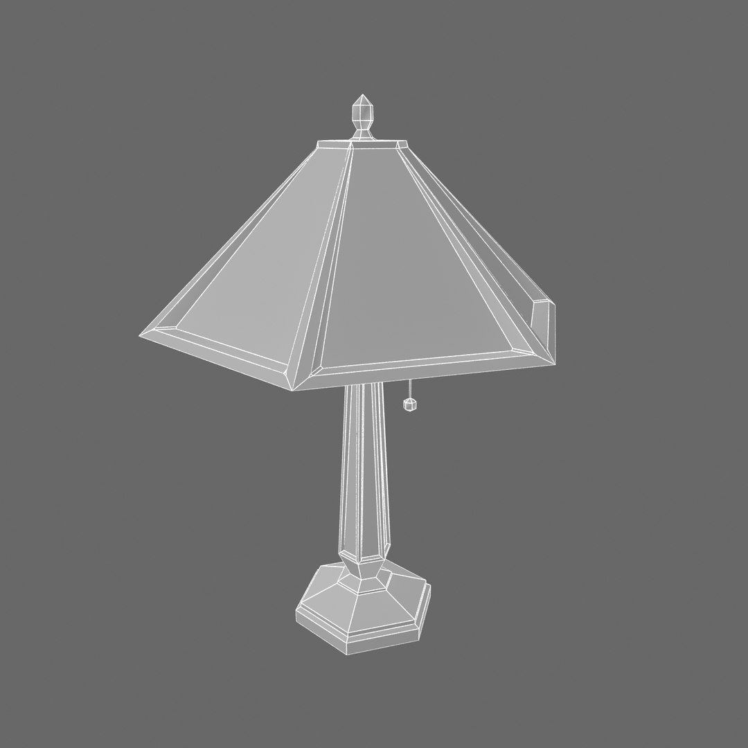 3d classic tabletop lamp model