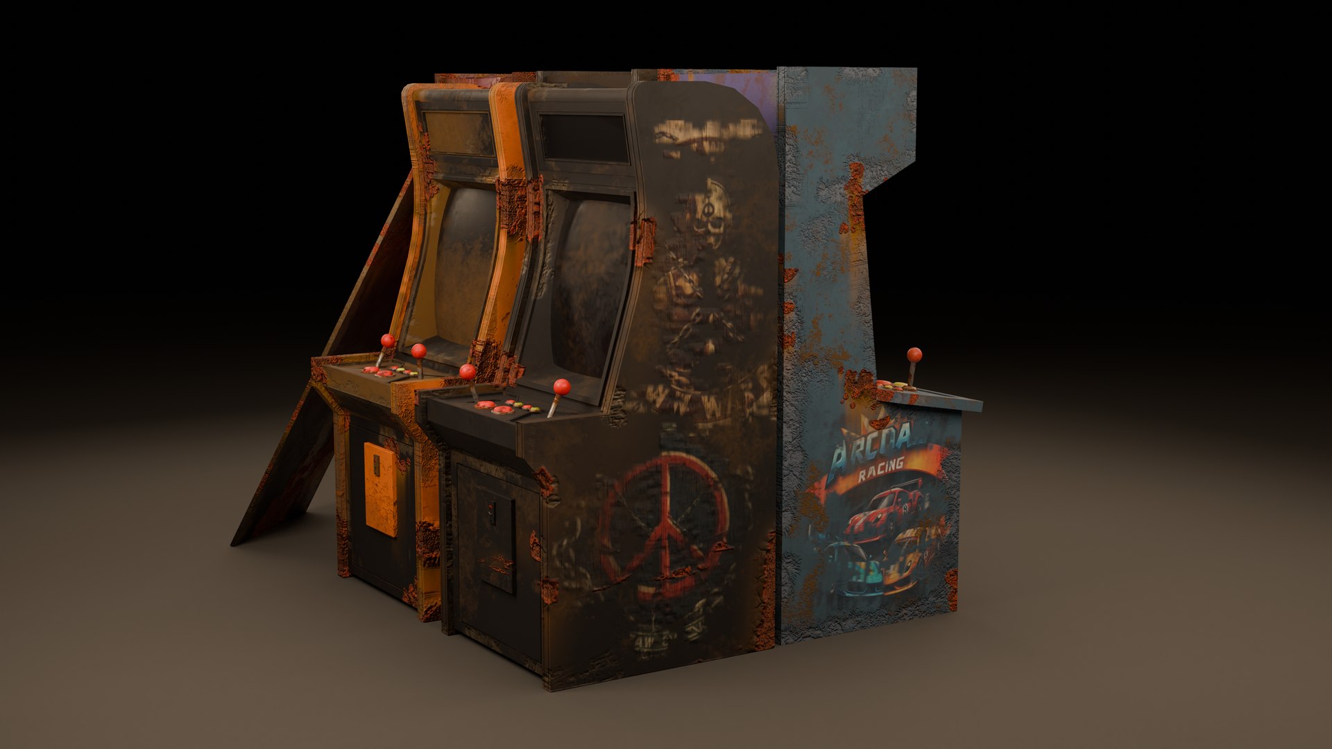 3D Abandoned Arcades - Retro Remnants Model - TurboSquid 2221101